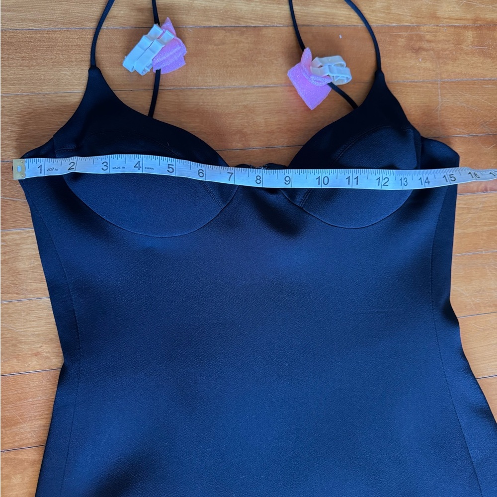 Chic Asymmetrical Black Dress - Picture 3 of 5